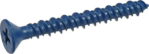 Hillman 41567 Blue Flat Head Phillips Tapper Concrete Screw Anchor, 3/16 X 2 1/4 Inch, 20-Pack