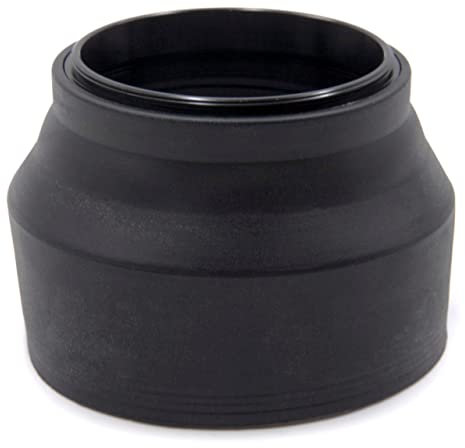 vhbw Capucha Lente Compatible con Nikon 200 mm 2.0 AF-S VR G IF-ED, 28 mm 2.8 AF D, 24 mm 2.8 AF D 52 mm Objetivo Negro, Caucho, Redonda, 7,2 cm