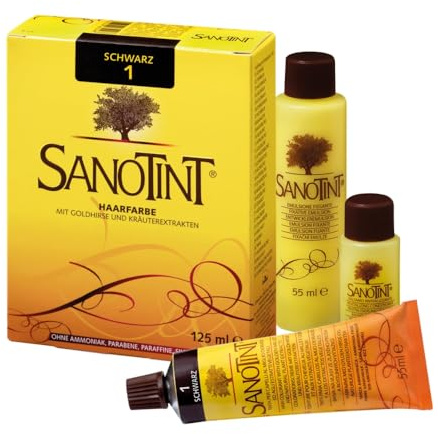 SANOTINT® Haarfarbe Nr. 01 Schwarz (3 Packungen)