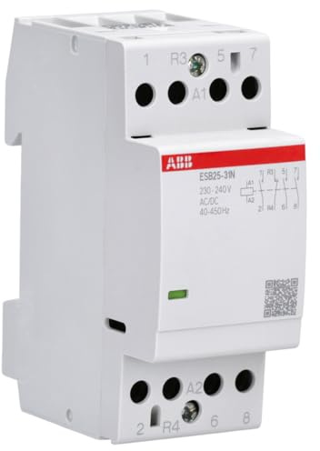 ABB ESB25-31N-06 Installationsschütz – 25 A 3 NO + 1 NC 230–240 V AC/DC 4-polig 36 mm für Hutschiene geräuscharm 1SAE231111R0631