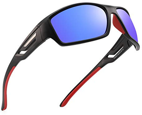 PUKCLAR Herren Sportbrille Polarisierte Sonnenbrille Fahrerbrille UV400 Schutz Cat3