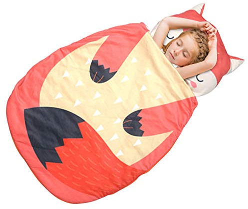 ele ELEOPTION Sac de couchage pour enfant 3 en 1 Renard Rouge 87 cm x 58 cm Enfants Unisexe