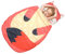 Schlafsack für Kleinkinder Kindergarten Schlafsäcke,3in1 Decke Bettdecke Kopfkissen mit Karikatur Pattern für Kindergarten Zuhause Reise (Rot Fuchs)