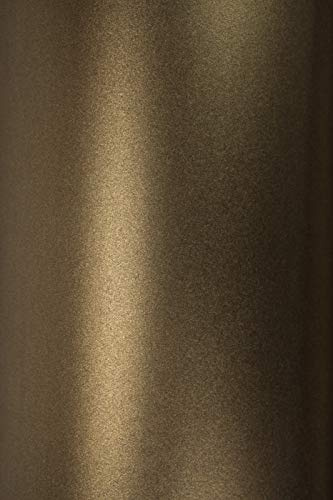 Netuno 10 x bruna pärlemorskimrande kort 250 gsm A5 148 x 210 mm 5,7 x 8,3 tum majestätisk medalj brons metalliskt hantverkspapper skimmer kartong för bröllop inbjudningar meny kort biljetter