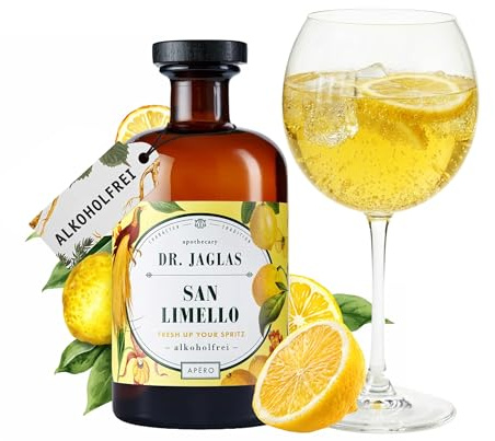 Dr. Jaglas San Limello - Zitronenlikör Limoncello alkoholfrei – alkoholfreier Aperitif aus Berlin ideal für Drinks & alkoholfreie Cocktails & Spirituosen - 500ml Flasche