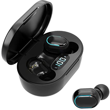 Rawrr Auriculares Bluetooth, [2023] auriculares inalámbricos in-ear Bluetooth con micrófono, estéreo Hi-Fi, pantalla LED, resistente al agua IP7, control de botones, auriculares Bluetooth para trabajo
