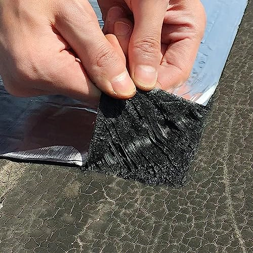 Takbana självhäftande, svetsbana, takfilm, bitumenbana, inlägg för taktätning, för platt tak, trädgårdshustak, metalltakpanel, trädgårdshus, carport (0,5 x 3 m)
