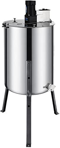 GMSLuu Extracteur de miel électrique 4 cadres en acier inoxydable pour apiculture - Extracteur de miel - Nid d'abeille électrique - AC 220 V 140 W