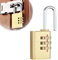 BZKSER Serrure à Combinaison, Serrure à 3 Chiffres, Code numérique, Cadenas numérique, Serrure à Combinaison de sécurité pour Portes, clôtures de Jardin, casiers, boîtes à Outils, valises Jaune