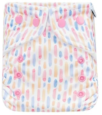 avo+cado Cosy Stoffwindel-Überhose für Neugeborene 3-7 kg – Waschbar, Auslaufsicher mit Fleece und Doppelten Beinbündchen – Kompatibel mit Prefolds, Bambuseinlagen und Mullwindeln (Matrix)