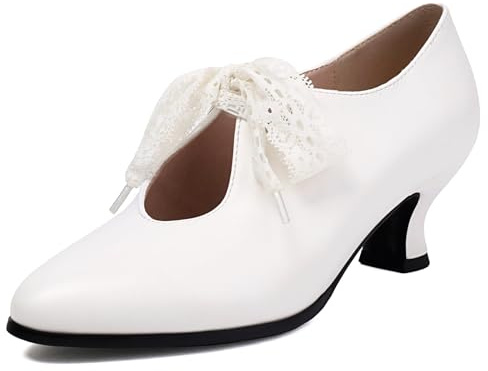 Galindopia Vintage Oxford Heels pour Femme Rétro Wingtip Brogues