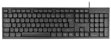 Tacens Anima AK02, Teclado PC Completo, Formato Compacto, Teclas Silenciosas Perfil Bajo, SmartKey Copilot AI, Plug&Play, Windows|Linux|Mac |PS4|PS5|Xbox One|Xbox Series X-S|Switch|Switch 2, Francés