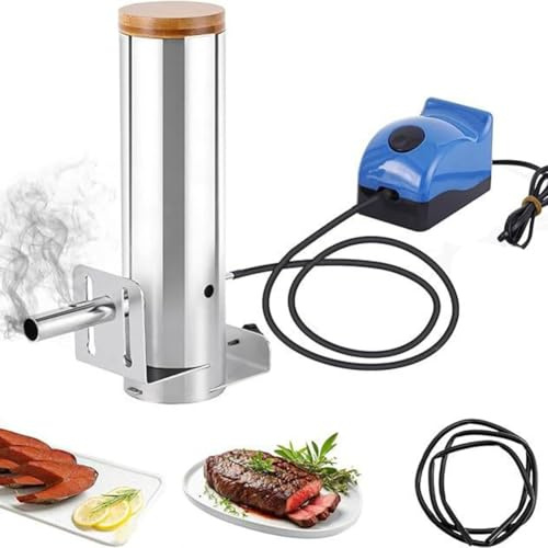 Elektrisk rökare – rökgenerator i rostfritt stål med justerbar utgång för rökning av mat och kött, perfekt för grillentusiaster
