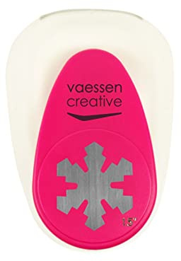 Vaessen Creative Perforatrice Fiocco di Neve, Maxi, L, Grande Fustellatrice per Carta, per Progetti Fai da te, DIY Scrapbooking e Creazione di Biglietti