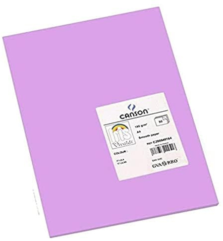 Canson 200040164 Cartolina A4, Confezione da 50 Pezzi, Viola