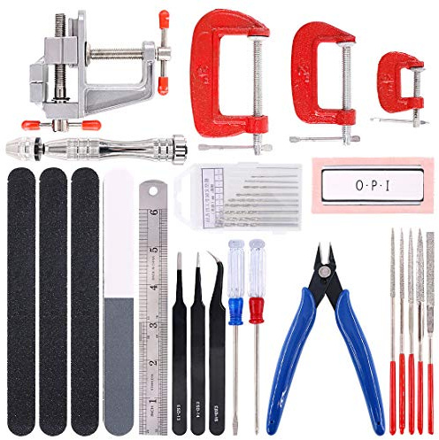 Keadic 35Pcs Gundam Model Tools Kit Gundam Modeler Strumenti di base Set artigianale Gundam Model Tools Kit Hobby Professional Model Tool Kit per la costruzione professionale di modelli di auto Gundam