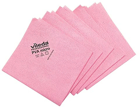 cubex professional Panni multiuso PVA MICRO in microfibra per una pulizia al 100% sicura ed efficace (ROSSO, 5 PANNI)