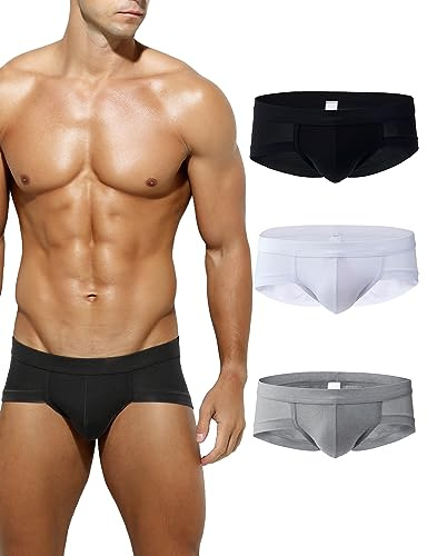 Casey Kevin Slips Hombre 3 Piezas, Modal Calzoncillos Hombre Slip Briefs Microfibra Modal Ropa Interior Bóxers, S