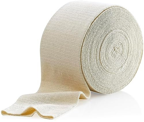 MEDca Elastische röhrenförmige Stützbandage, Größe C, 10 m Box, natürliche Farbe (7 cm x 10 m) für große Kniebandage, mittlere Oberschenkel, Baumwoll-Spandex