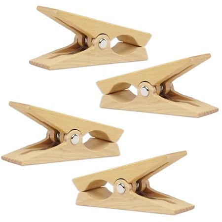 tuuli Klammern aus Holz Große Holzklammern Wäscheklammern für Strandtuch Strandliege Yacht Kinderwagen Wäsche Zubehör - 2