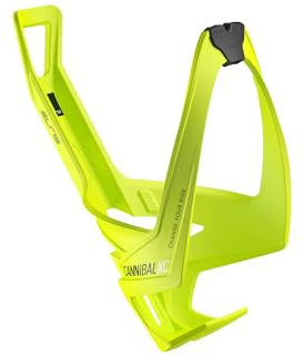 Elite Cannibal XC Portabidón Amarillo Fluo Gráfico Negro Base Biológica – Ligero Resistente – Bicicleta Carretera MTB Gravel – Portabidon Ciclismo