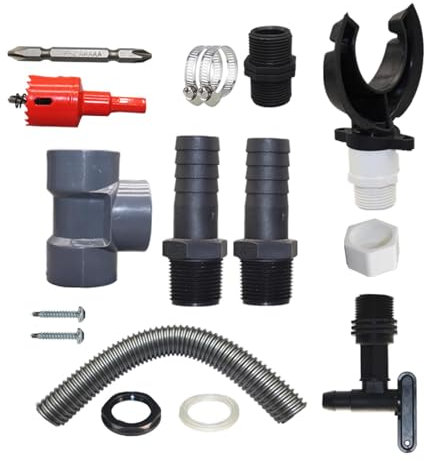 Water Connector Kit For Downpipe | Rain Barrel Diverter Kit Connects Downpipe To Water | Rain Catchment System For Rainwater Collection From Gutter