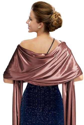 Yuqilin Elegant Stola Damceremoni, 200 x 70 cm Damscarf Ceremoni Sjal Elegant Ceremoni Stol Elegant Damkappa Ceremoner, Brun, 1