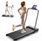 JAGJOG 2 in 1 Laufband für Zuhause, Walking Pad Klappbar, 2,5 PS Laufband mit Armlehnen, Elektrisches Walking Pad mit LED-Anzeige und Fernbedienung, Geräuscharme für Zuhause/Büro (Schwarzes)