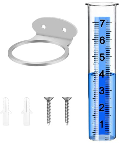 Muque de lluvia al aire libre, pluviómetro de lluvia,Medidor de lluvia a prueba de congelación | Herramienta de medición precisa y fácil de leer con grandes números claros para el césped del jardín de