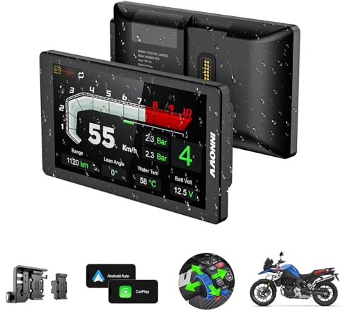 INNOVV N2 per BMW Moto CarPlay & Android Auto, BMW Moto Touchscreen con 6,5 Pollici Impermeabile GPS Navigazione Screen, Lettura Dati, TPMS, WonderWheel Controls