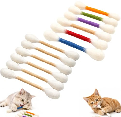 kiwkww 12PCS Catnip Sticks, Catnip Sticks for Cats, Cat Dental Sticks - Interactive Cat Entertainment, Chewing, and Daily Indoor or Outdoor Interaction