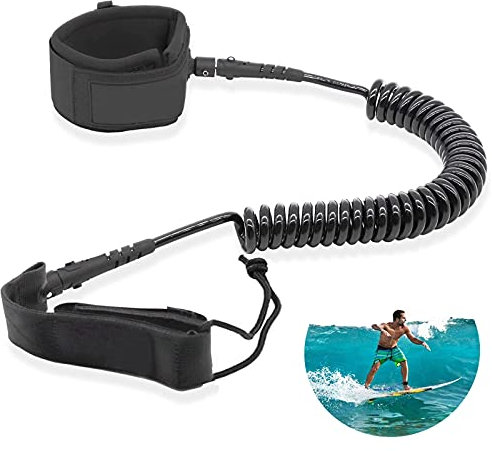 Leash Sup Board, 7mm&10Ft Surfboard Leash, TPU Paddle Leash mit Fußschlaufe, sup Leine für Stand Up Paddle Board Surfboard