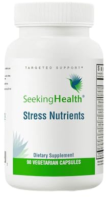 SEEKING HEALTH Binjurens näringsämnen – Öka din motståndskraft mot stress – Ashwagandha hög styrka – Adrenal Support Supplement – ​​Naturliga medel mot depression – 90 vegetariska kapslar