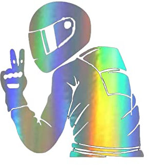 Huamengyuan Car Decorative Sticker Respect for Bikers Car Sticker Laser Decoration Sticker Motorcycle Sticker Car Vinyl Sticker Car Window Sticker Car Tattoo Sticker