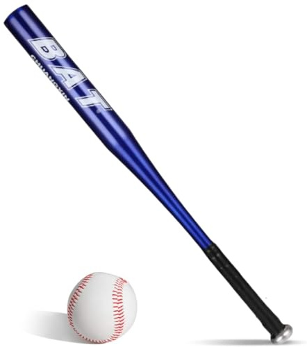 Battes de Baseball 25 Pouce Aluminium Bleu Antidérapante Baseball Métal Adulte Pro Léger pour Exercice Joueurs Jeu Homme Femme 63.5cm de Longueur Solide à la Mode