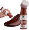 SULPO Express Schuhcreme Braun - Schuhglanzpolitur - Lederpflege Schupolitur mit Schwamm Applikator - Schuhputzmittel - Self Shine Liquid Shoe Cream 75ml - Schuhcreme halb-deckend