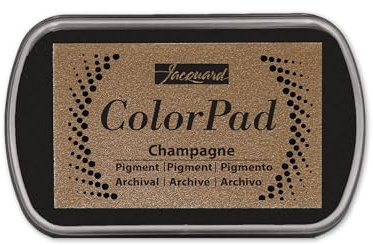 Jacquard ColorPad Stempelkissen für Archiv-Pigmenttinte, metallischer Champagner, säurefrei, ungiftig, hervorragend zum Mischen, Prägen und Stempeln