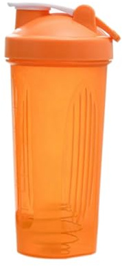 KEALBAUS Shaker Cup Sports Portable Convenient Stirring Cup 600Ml Plastic Shakers Bottle Adults Orange