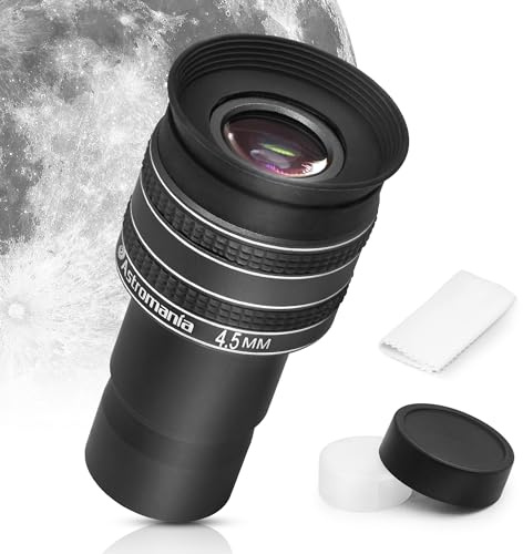 Astromania Telescope Eyepiece 4.5mm, Wide Angle 58 Degree Apparent Field Planetary Eyepiece for 1.25 inch Astronomy Telescope & Filter, Fully Multi-Coated Telescope Accessory for Planetary Observation