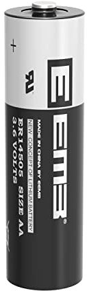 EEMB ER14505 AA 3.6V Lithium Batterie Li-SOCL₂ Nicht wiederaufladbar Akkus SB-AA11 LS14500 TL-5903 SL-360 S7-400 ER14500 für Wasserzähler Gas SPS Anlagenausstattung Generische Ersatzbatterie