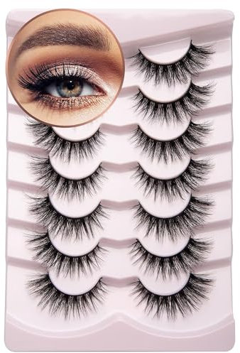 Onlyall cils vison Faux cils naturels vaporeux cils doux Faux vison cils moelleux Faux cils 16MM A04