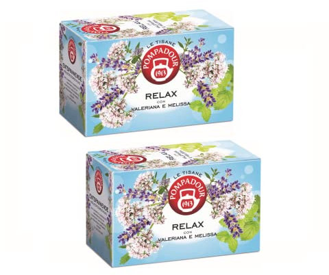 Pompadour® | Tisana Rilassante Plus | Infuso a Base di Valeriana & Melissa - 36 Bustine (79.2 Gr)