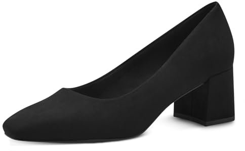 MARCO TOZZI Damen Pumps mit Blockabsatz Vegan, Schwarz (Schwarz), 38 EU