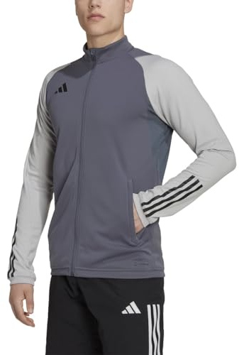 adidas Men's Tiro 23 Competition Training Jacket - Soft Fabric, Stand-Up Collar, AEROREADY (Small)