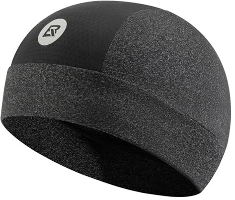 ROCKBROS Fahrrad Unterziehmütze Sommer UV Schutz UPF 50+ Fahrradkappe Unterhelm Mütze Atmungsaktive und Schnelltrocknende Kopfbedeckung Cycling Cap für Outdoor Sports Radfahren Unisex Grau