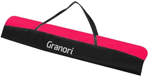 Granori Skitasche | Skisack 170 cm / 180 cm – leichte Tasche zur Aufbewahrung und Transport von Skier und Stöcke (Neonrot-Schwarz, 180 cm)