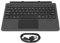 Pyhodi Teclado Inalámbrico con Panel Táctil, Teclado de Tableta Ultradelgado BT5.0 para Tableta Surface Go 1 2 3, Cuero de PU, Respuesta Rápida, Conexión (Tipo común)