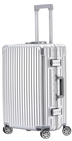 Flight Knight Premium Travel Suitcase - 8 Spinner Wheels - Built-in TSA Lock Lightweight Aluminium Frame, ABS Hard Shell Carry on Check in Luggage Highly Durable - Approved for Over 100 Airlines