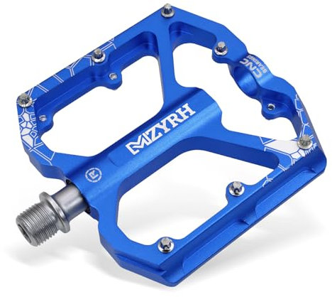 MZYRH Mountainbike Pedale MTB 9/16 3 Lager, Rutschfeste Leichte Aluminiumlegierung Fahrrad Plattform für Mountainbike, Rennrad (Blau)