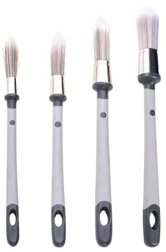 TRKETK 4 Piezas Fit For The Job Pincel Pintura para Bricolaje Pinceles de Pintura de Esquina Herramienta de Pintura de Bordes para Paredes Techos Muebles Madera